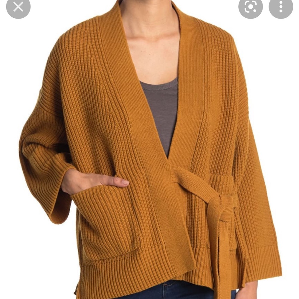 Madewell Madison Rib Side Tie Cardigan, XS